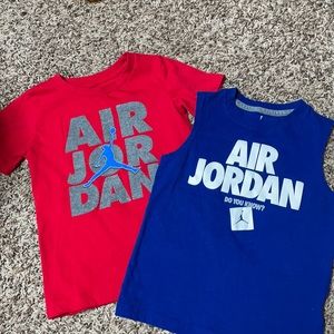 2 Jordan Shirts (1 T-Shirt/ 1 Tank) Boys size 6